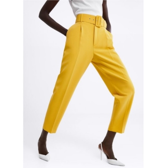 high rise belted pants